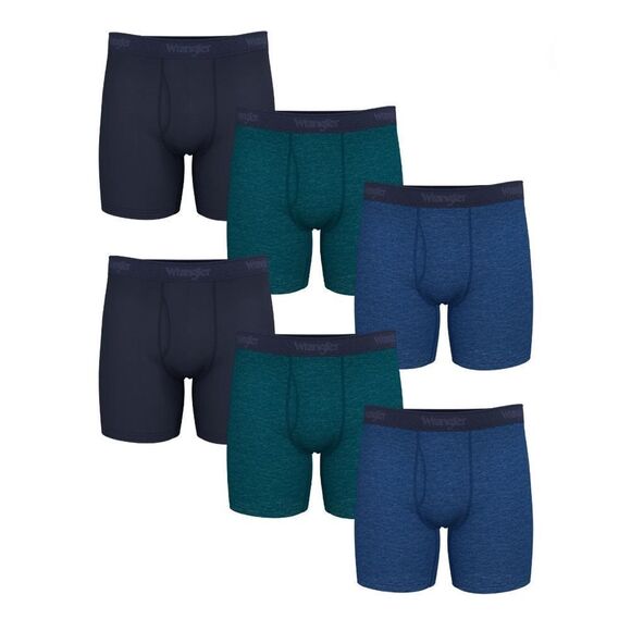 Men’s Wrangler Active Stretch Boxer Brief Underwear 6-Pack Size L - Picture 4 of 11